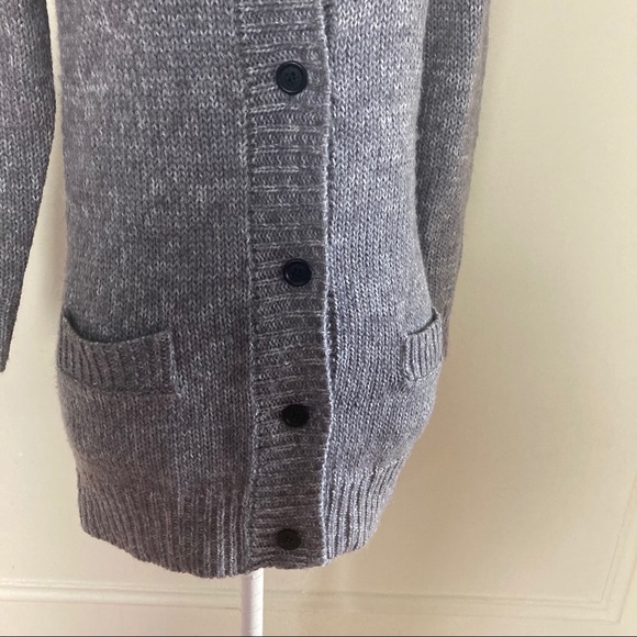 J.Crew Gray Silver Knitted Button Down Pockets Cardigan - Picture 5 of 8